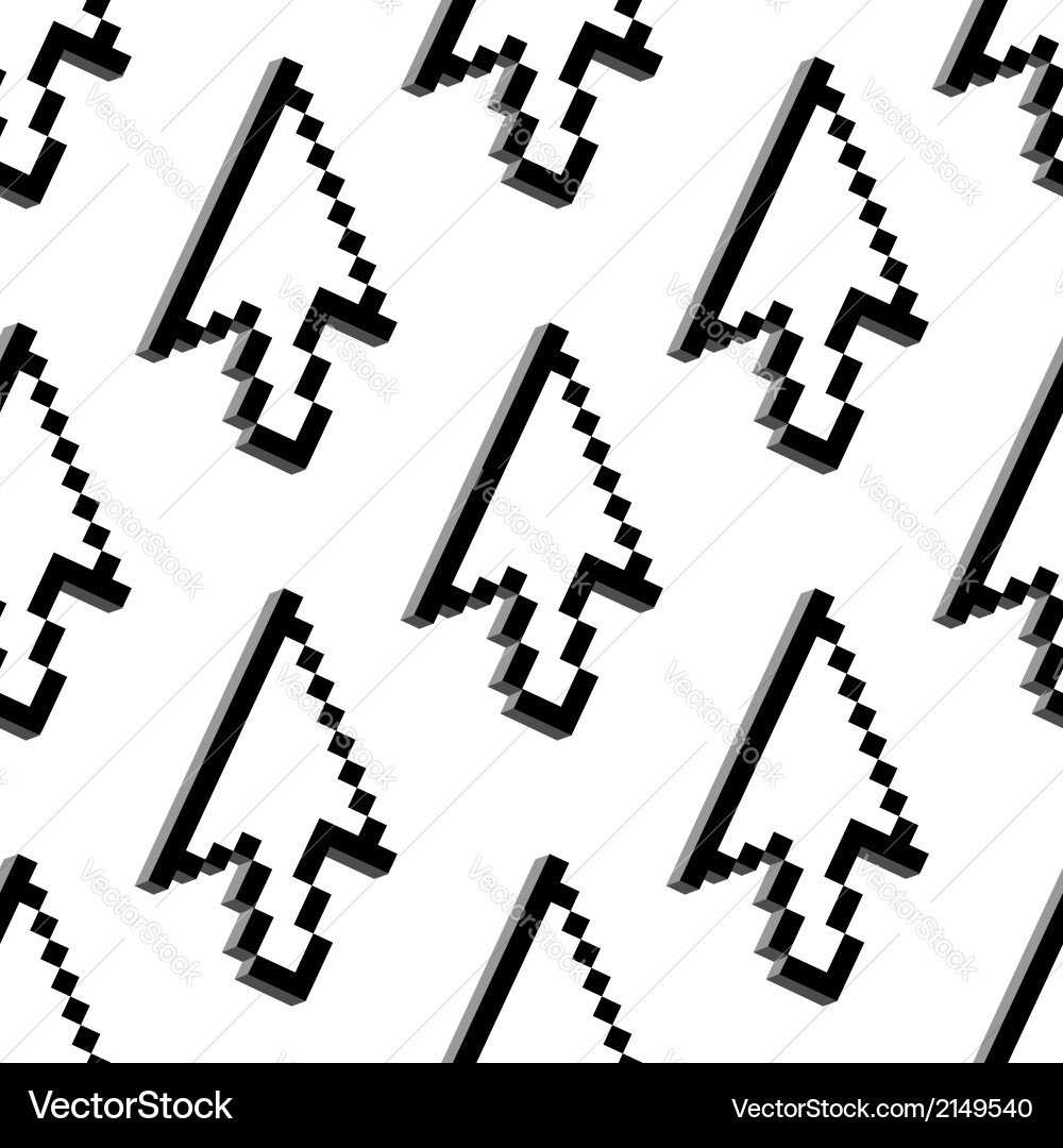 Pixel Arrow Pattern - Seamless vector image