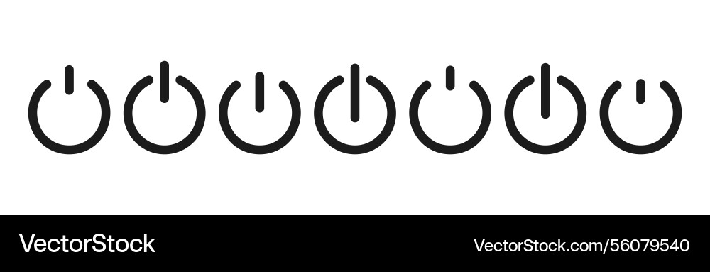 Power Button Icon with Switch vector image
