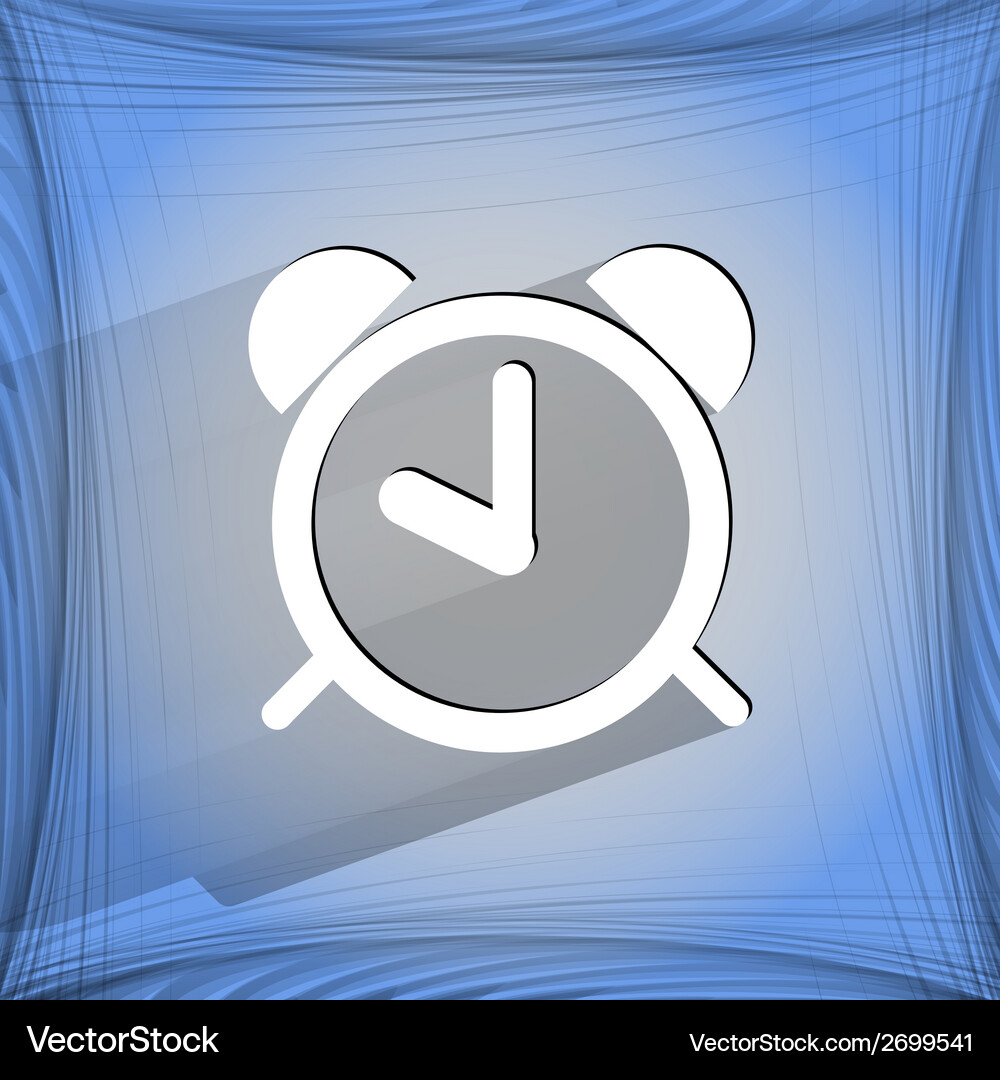 Alarm clock flat modern web design Vector Image