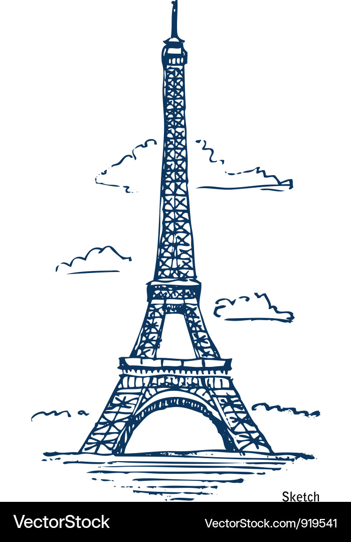 Eiffel Tower Sketch vector image