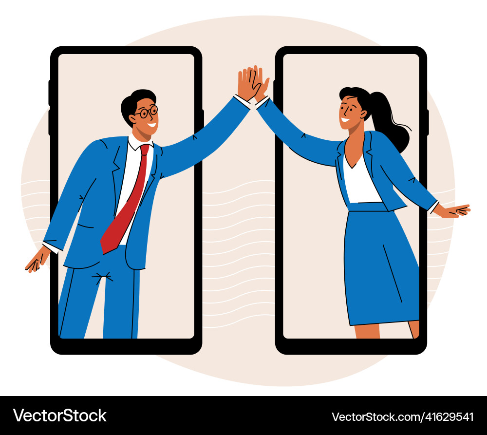 High-five concept High-five concept vector image