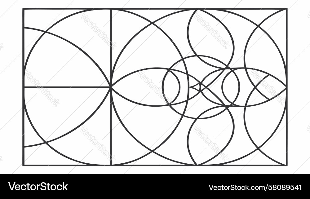 Overlapping Circles Grid Pattern Vector Image