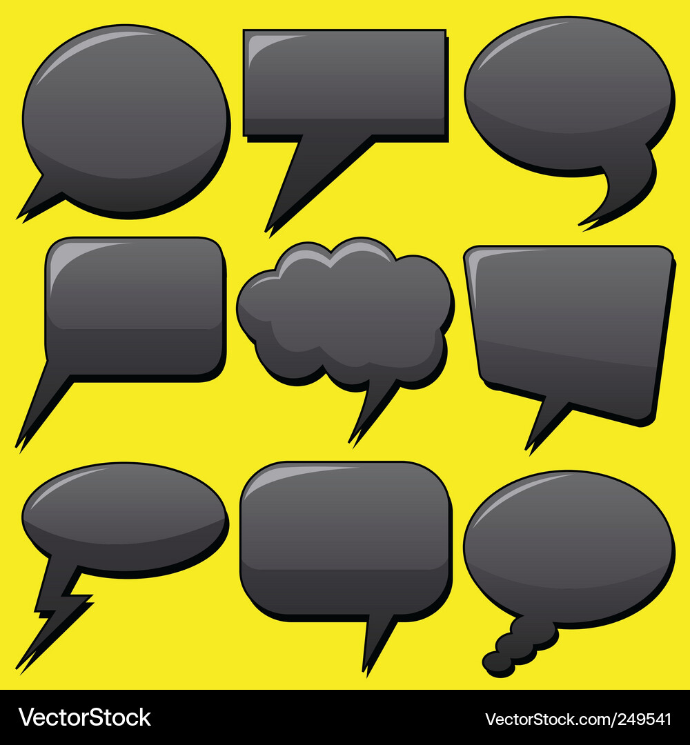 Speech Bubbles Collection Vector Image