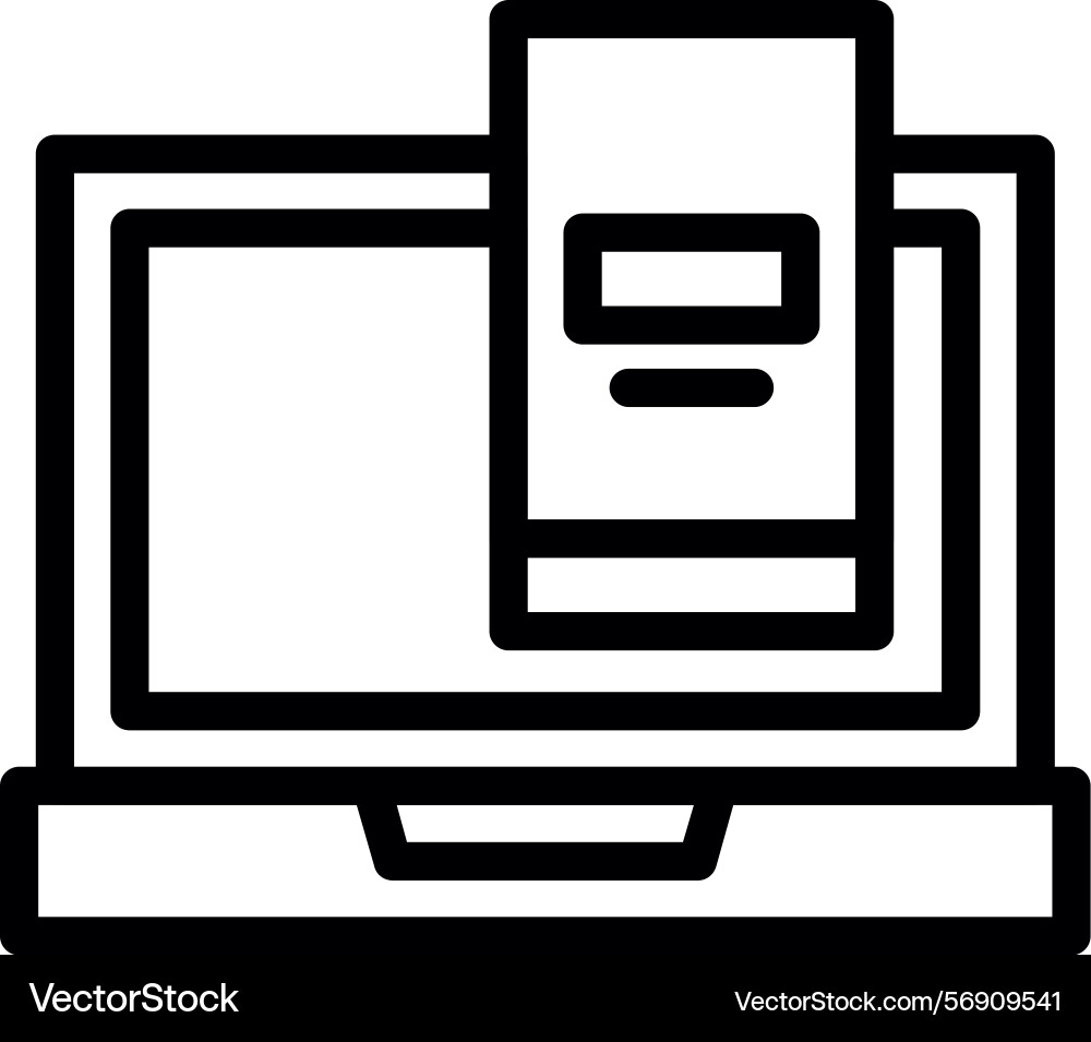 Two-factor authentication linear style icon design Vector Image