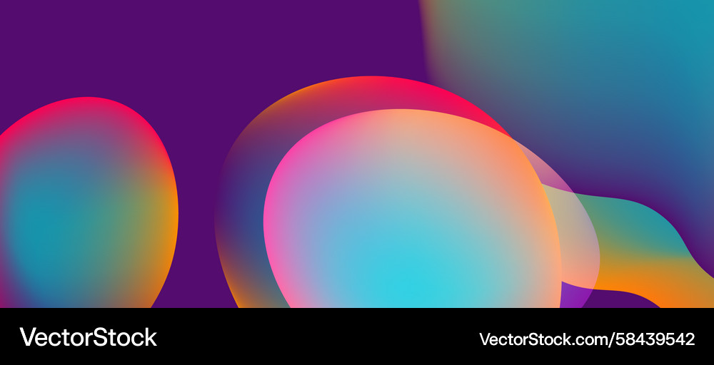 Abstract colorful shapes overlap creating vibrant Vector Image