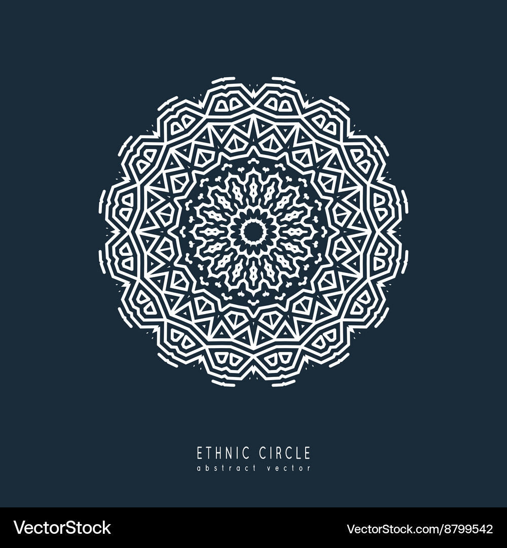 Ethnic mystical pattern with triangle and circles Vector Image