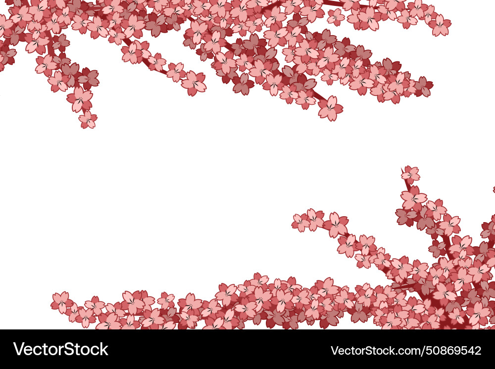 Frame made of sakura branches with an insert Frame made of sakura branches with an insert vector image