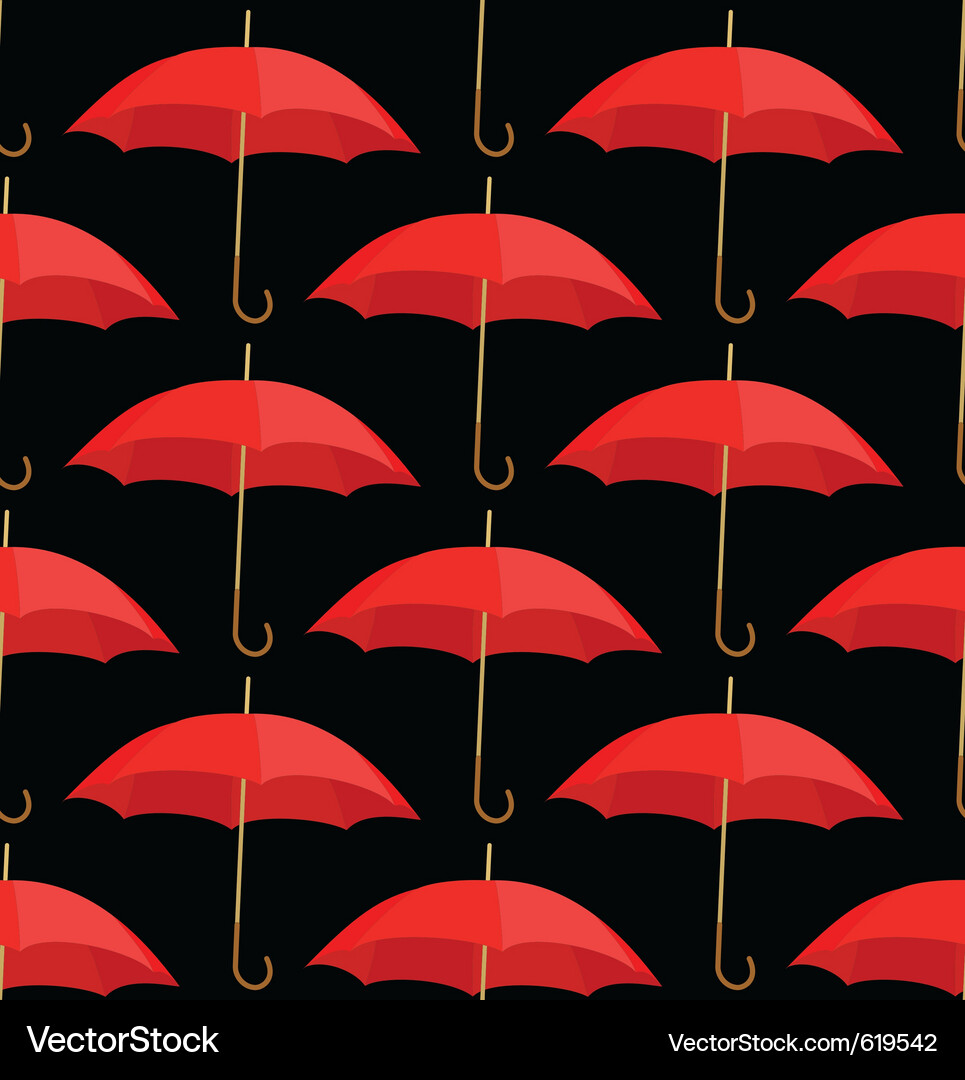 Seamless a background from red umbrellas Vector Image