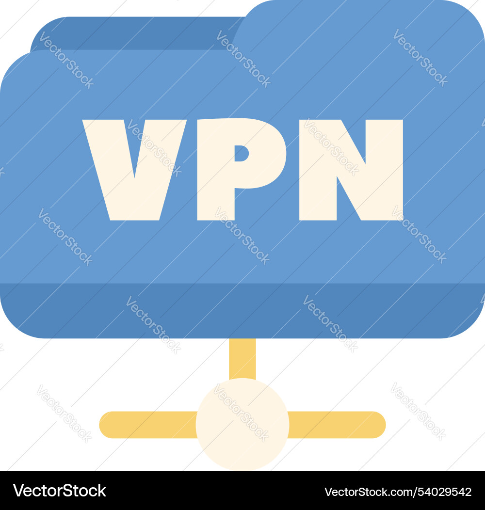 Vpn folder connecting to server using secure Vpn folder connecting to server using secure vector image