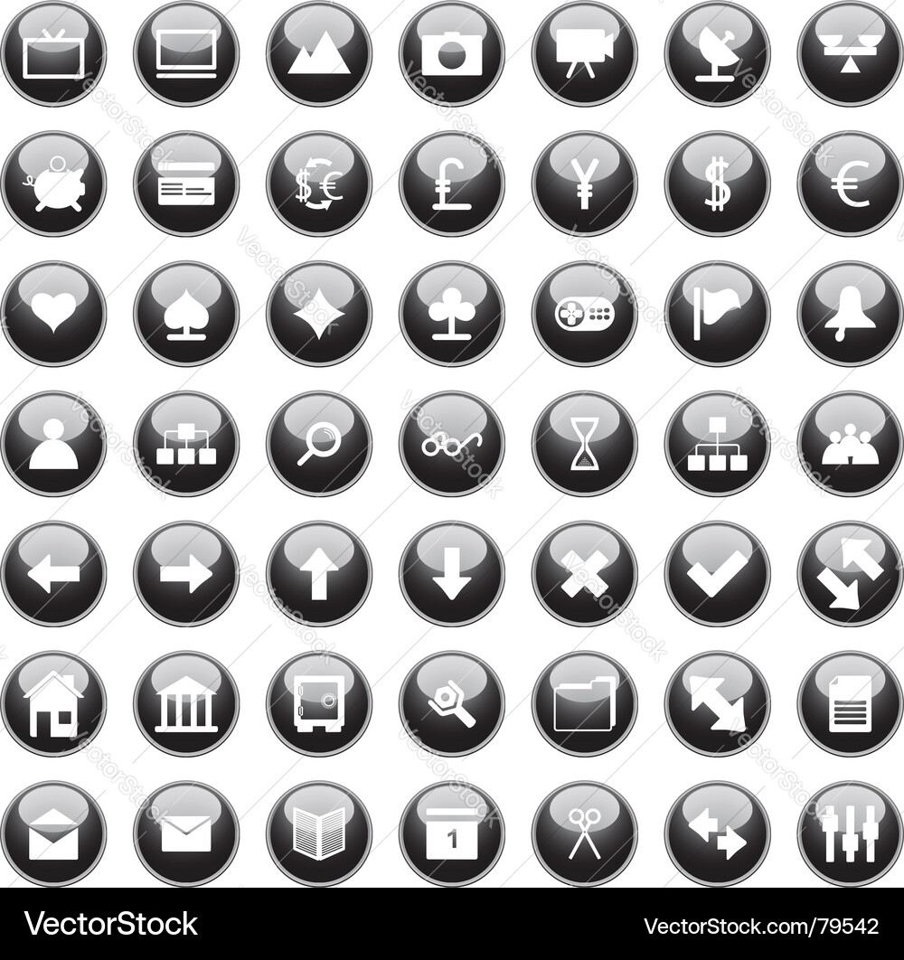 Web Icon Set - Digital Elements vector image