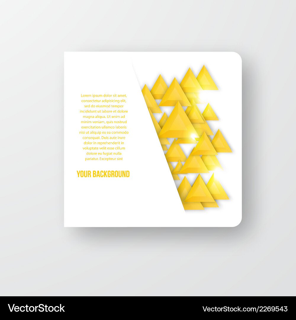 Abstract triangles template object web Vector Image
