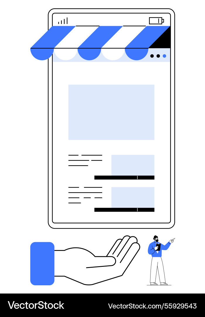 E-commerce platform storefront with a mobile-first Vector Image