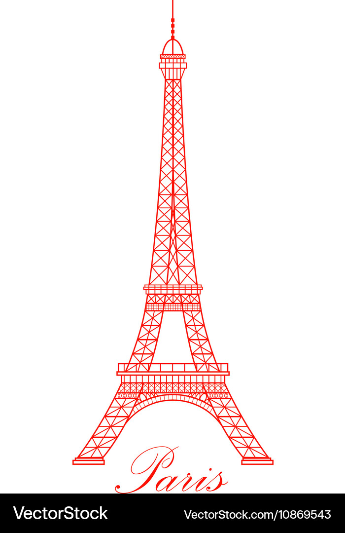 Eiffel tower isolated Vector Image