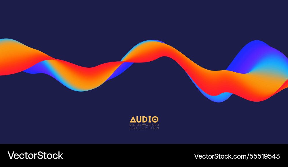 Gradient sound wave abstract background colorful Gradient sound wave abstract background colorful vector image