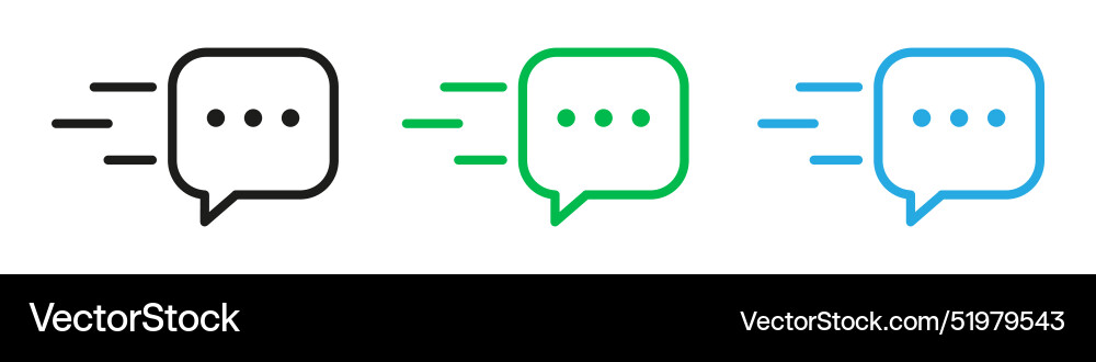 Quick message icon mark in filled style vector image