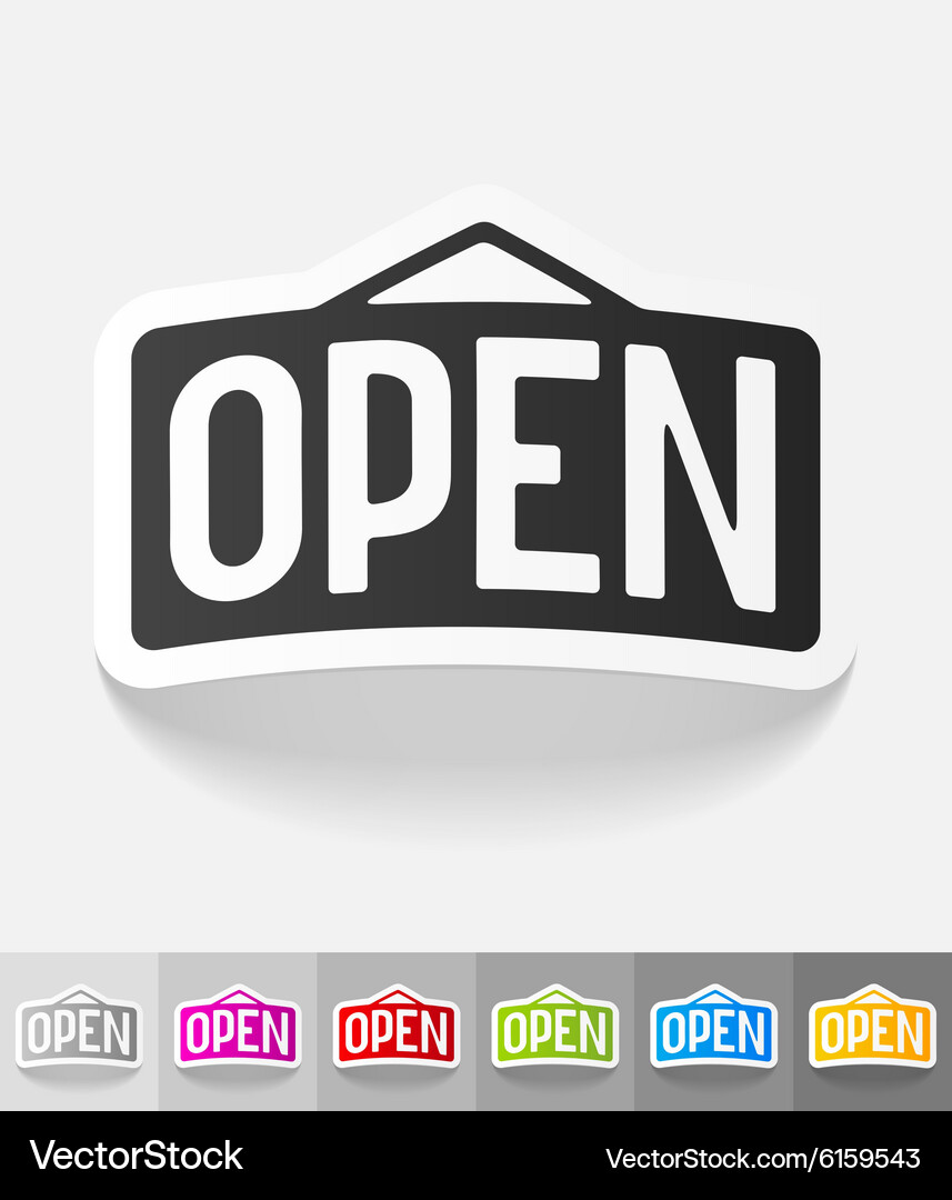 Realistic design element plate open Vector Image