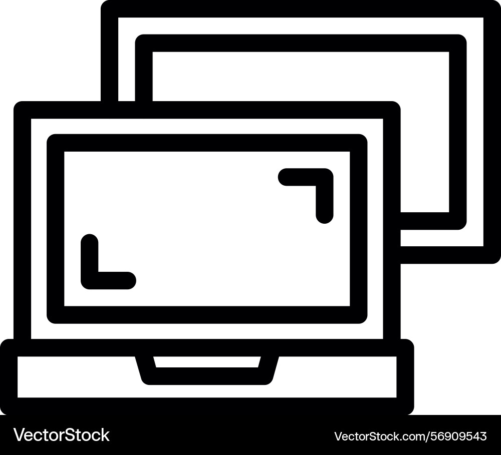 Screen sharing linear style icon design Vector Image