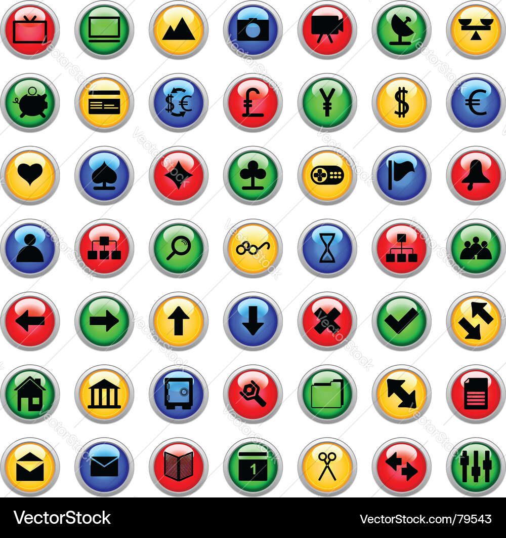 Web Icon Set - Digital Elements Vector Image