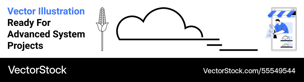 Cloud computing concept with data integration Cloud computing concept with data integration vector image