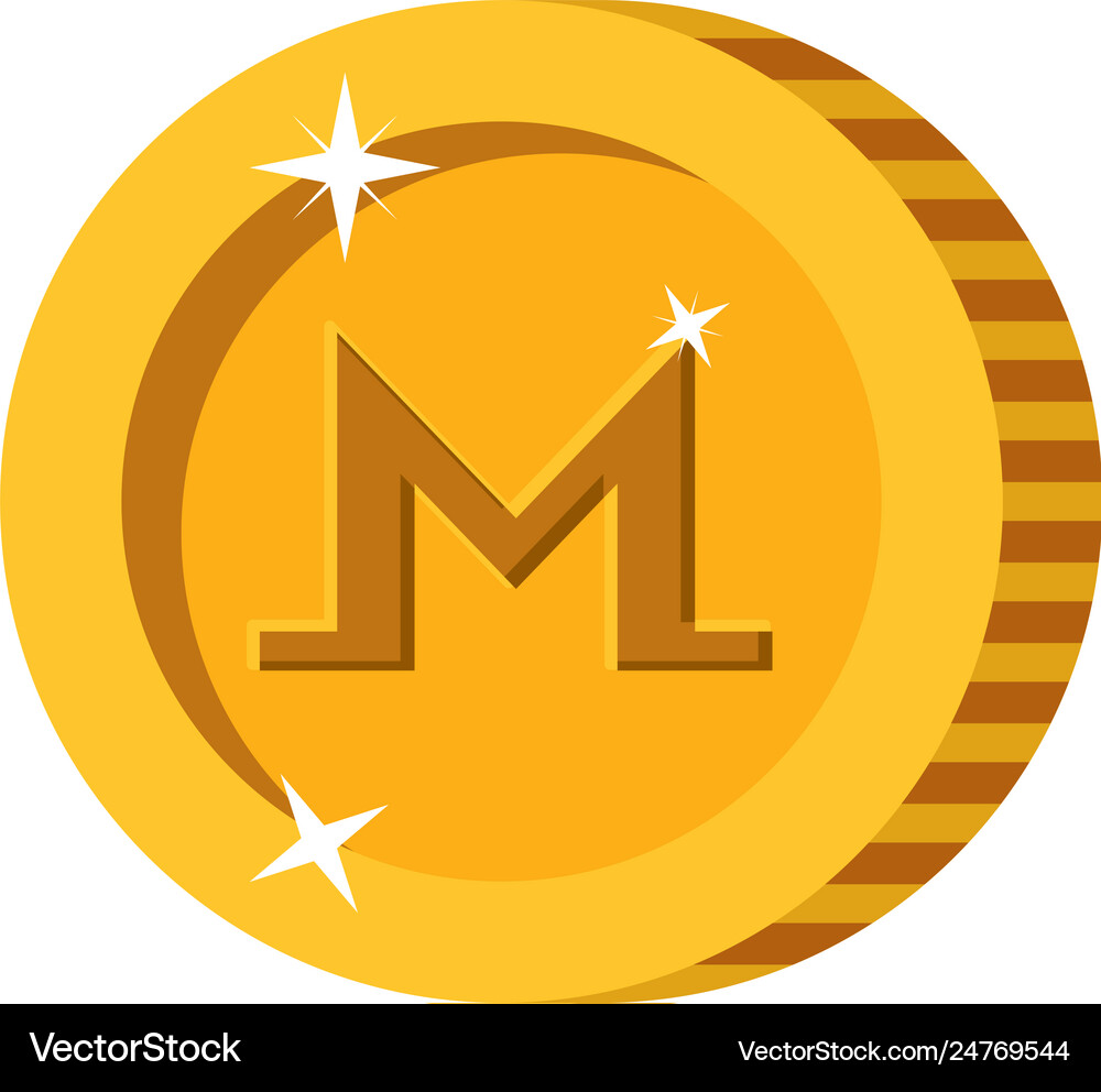 Cryptocurrency monero coin isolated icon – Royalty-Free Vector | VectorStock
