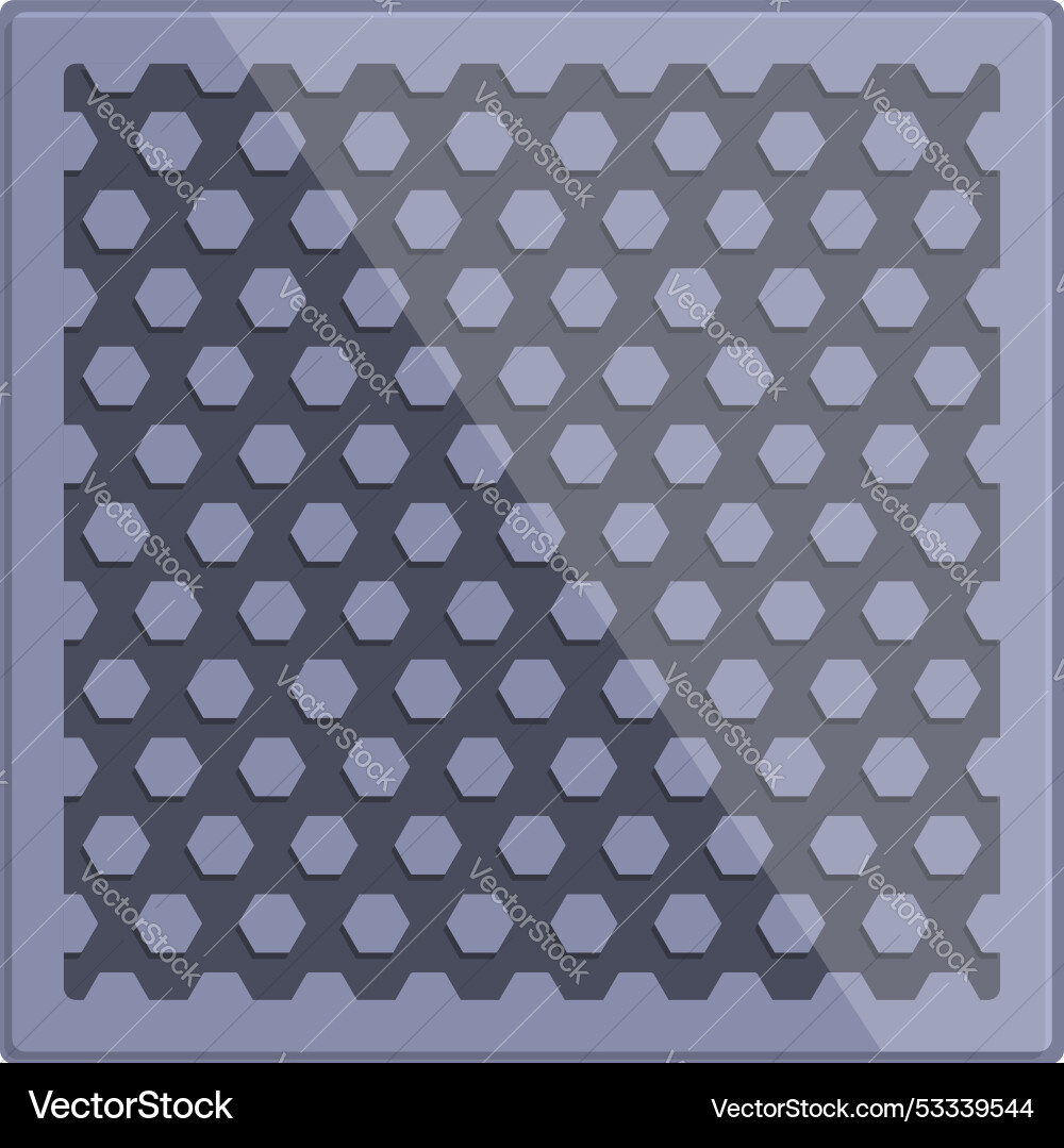 Metal grate with hexagonal pattern reflecting Metal grate with hexagonal pattern reflecting vector image