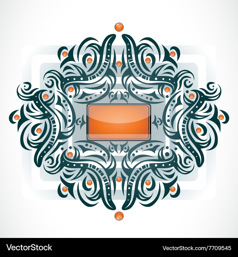Abstract shape with frame Vector Image