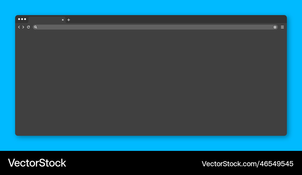 Blank web browser window with tab toolbar Blank web browser window with tab toolbar vector image