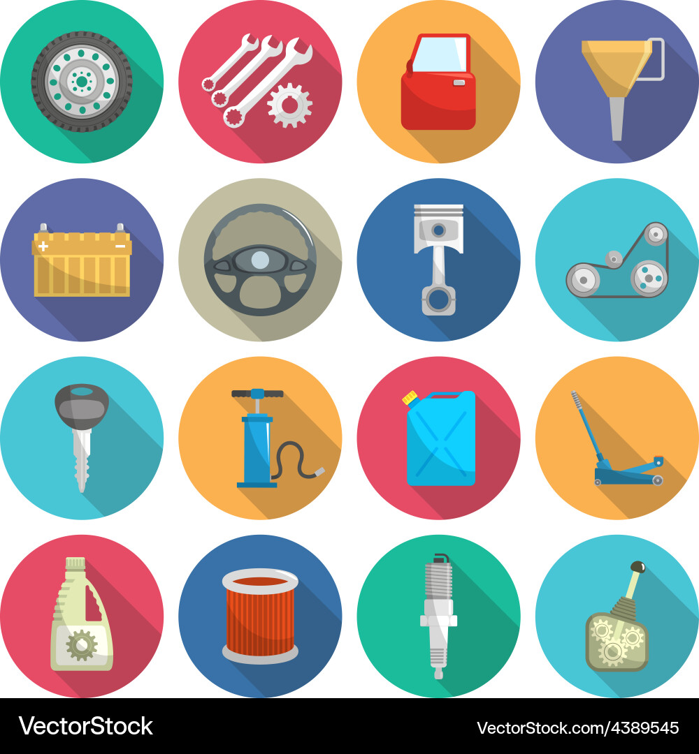 Car Maintenance & Service Icons vector image