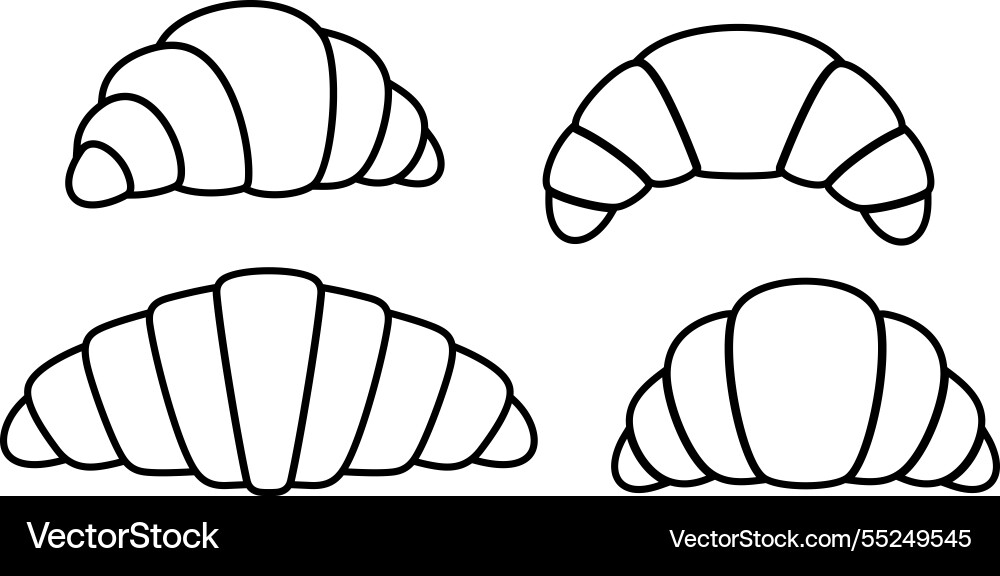 Croissant Royalty Free Vector Image - VectorStock