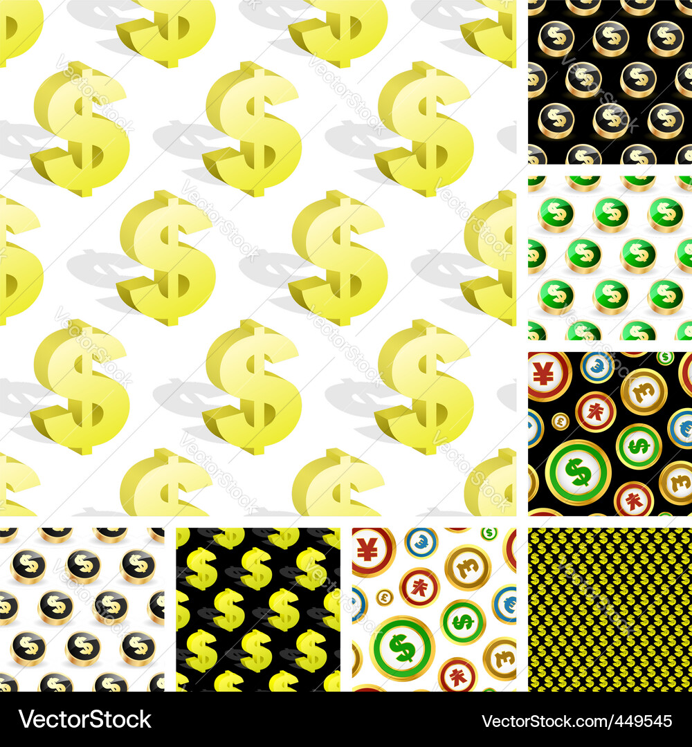 Dollar Pattern Seamless Vector Image