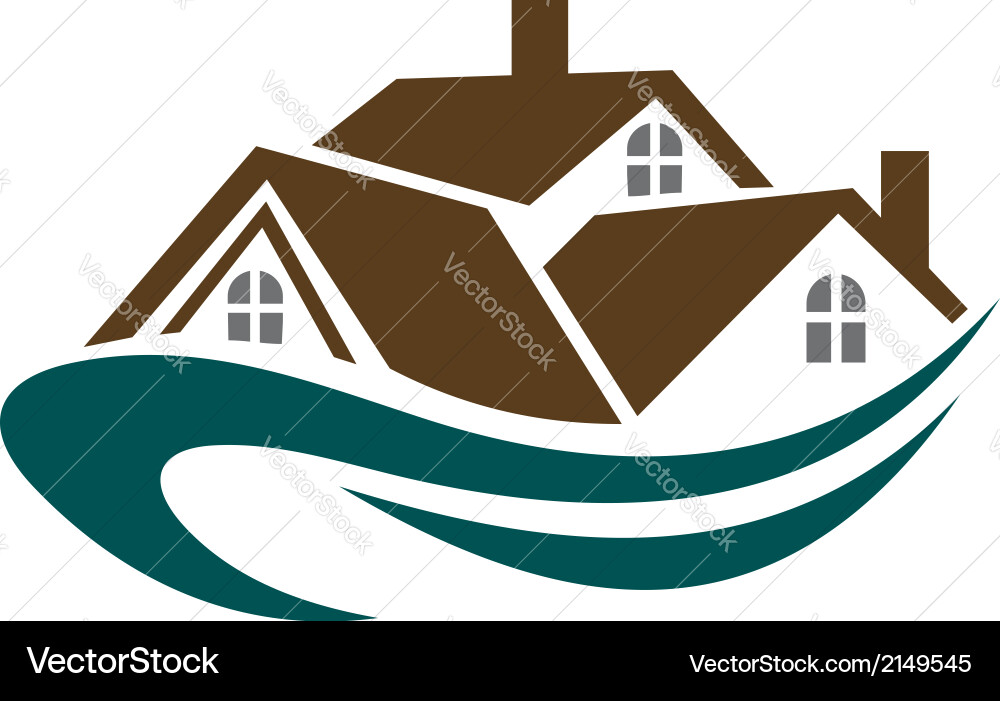 Immobilien Dach Symbol vektorbild