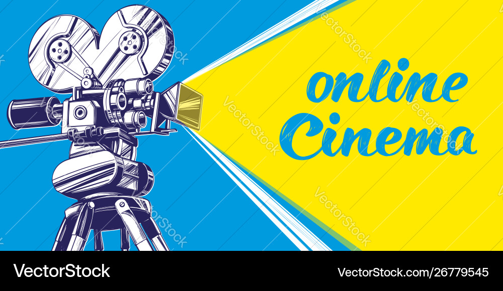 Kino Logo Festival Jahrgang alte Filmkamera Kino Logo Festival Jahrgang alte Filmkamera vektorbild