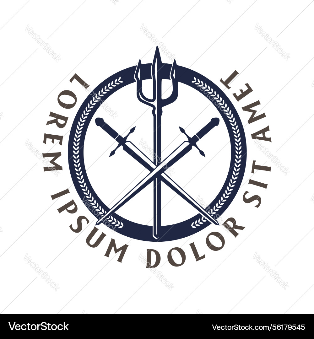 Trident neptune lord poseidon triton king spear Trident neptune lord poseidon triton king spear vector image