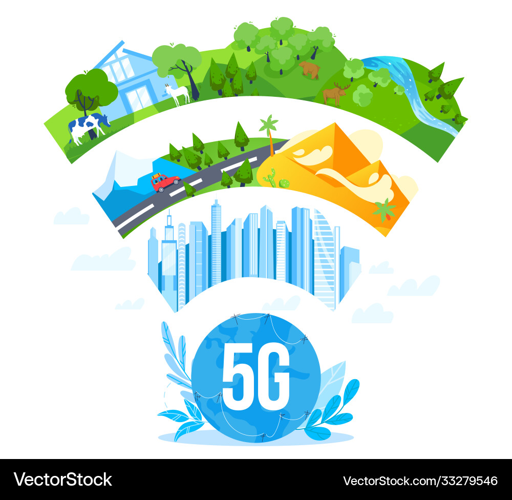 5g internet networking communication 5g internet networking communication vector image