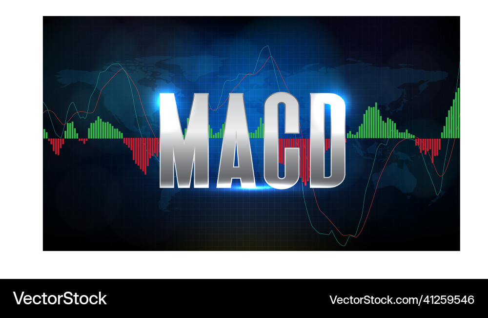 MACD Technical Analysis Background vector image