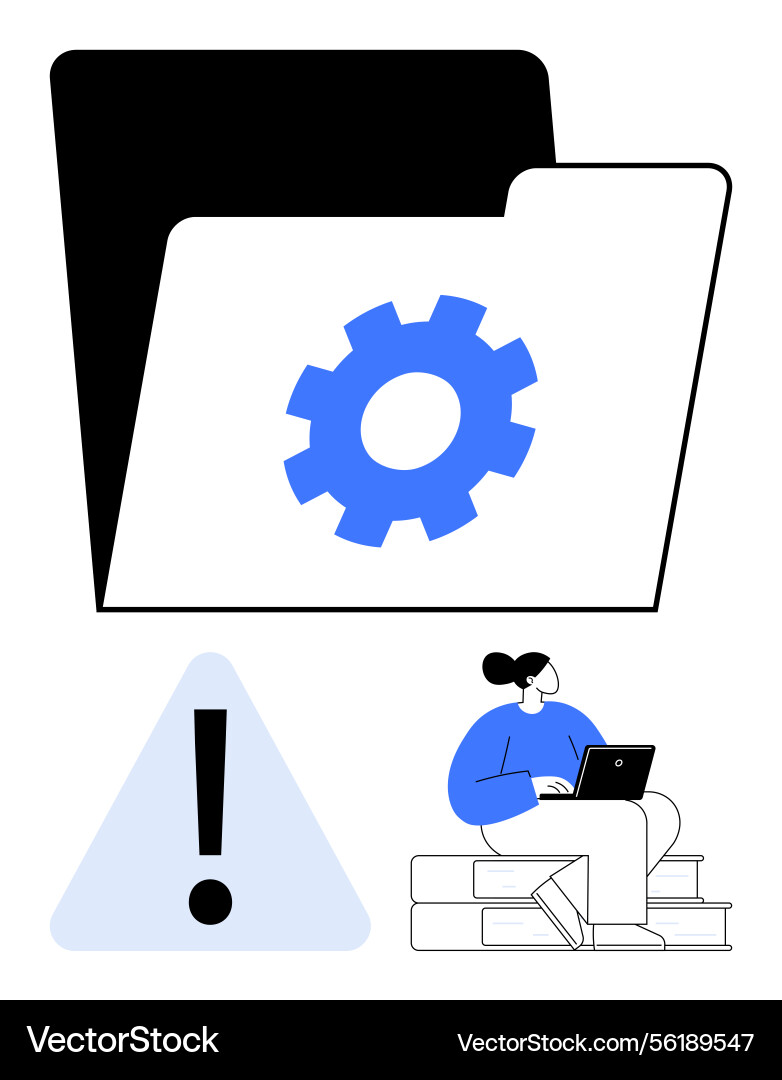 File management with system configuration File management with system configuration vector image