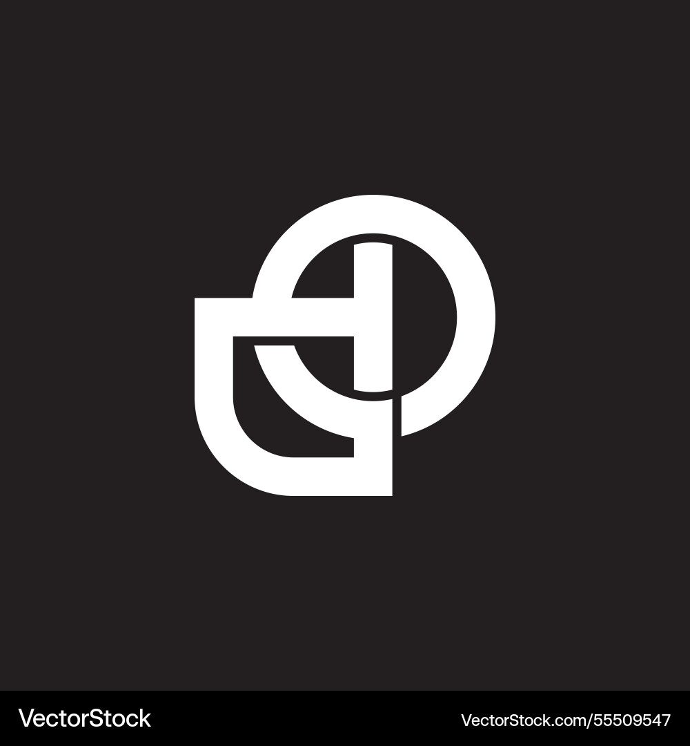 Letters gto simple linked overlap logo Letters gto simple linked overlap logo vector image