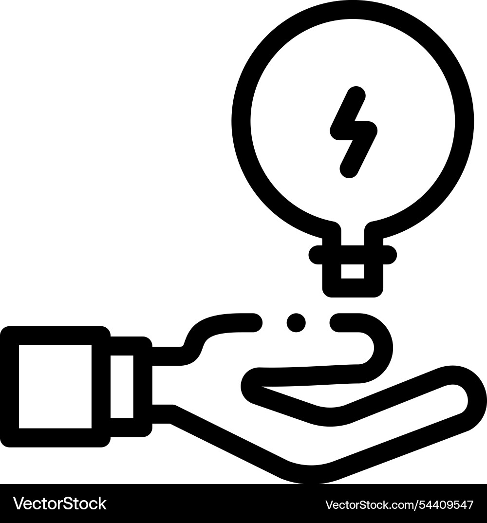 Light bulb icon thin linear style design isolated Light bulb icon thin linear style design isolated vector image