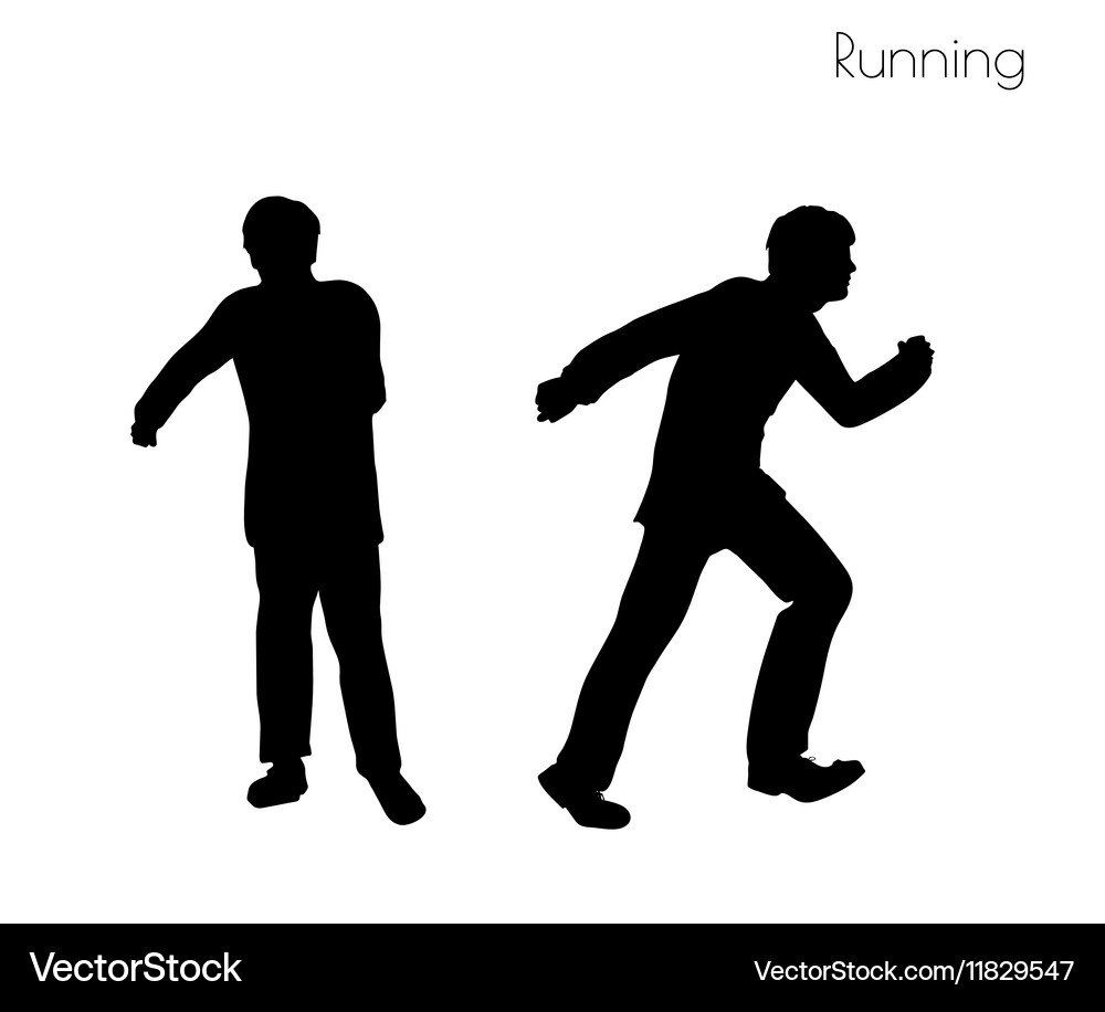 Man in running pose Vector Image