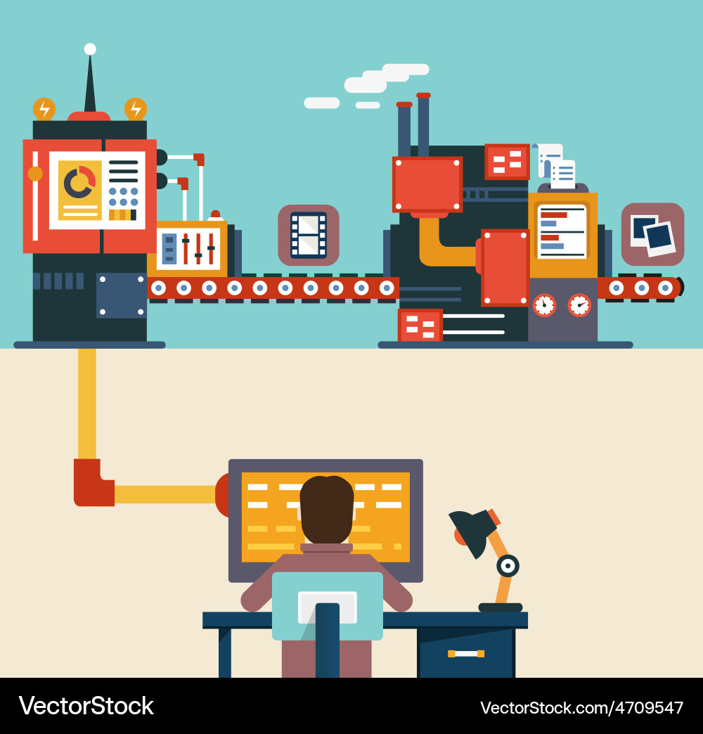 Mobile App Development Workflow vector image
