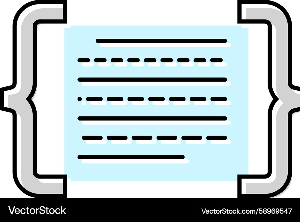 NLP Code Brackets Icon Vector Image