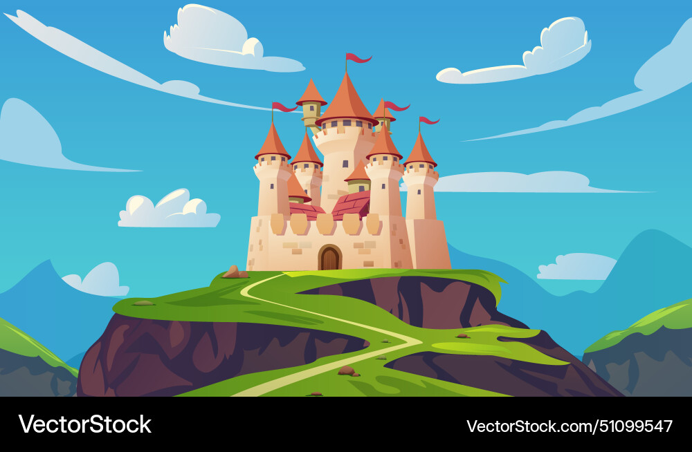 Sommerlandschaft des Königreichs Sommerlandschaft des Königreichs vektorbild