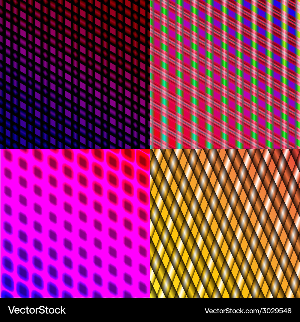 Set of dark abstract spectrum background lines Vector Image