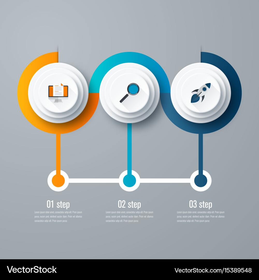 Template for cycle diagram graph presentation Vector Image