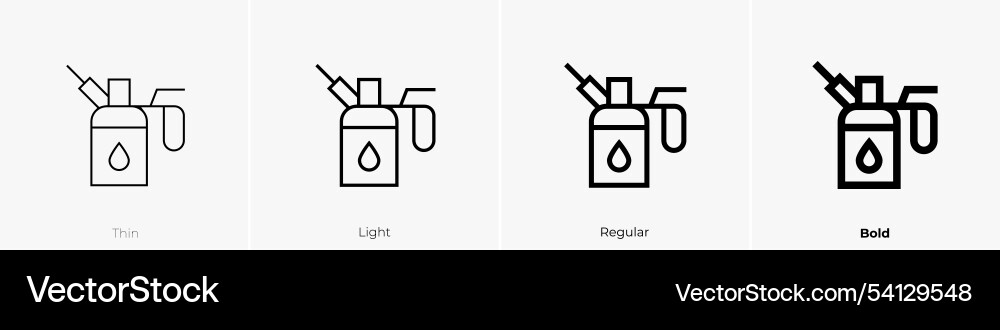 Tool icon thin light regular and bold style Tool icon thin light regular and bold style vector image
