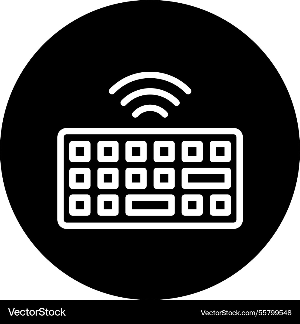 Wireless keyboard icon design Vector Image