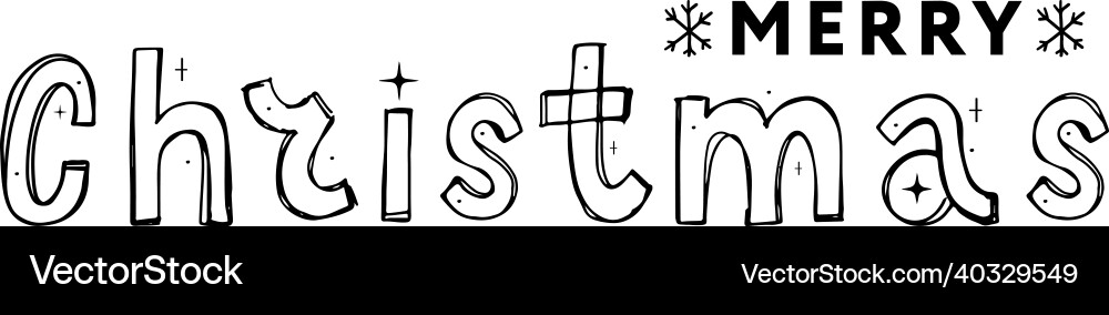 Banner merry christmas holiday new year letter Banner merry christmas holiday new year letter vector image