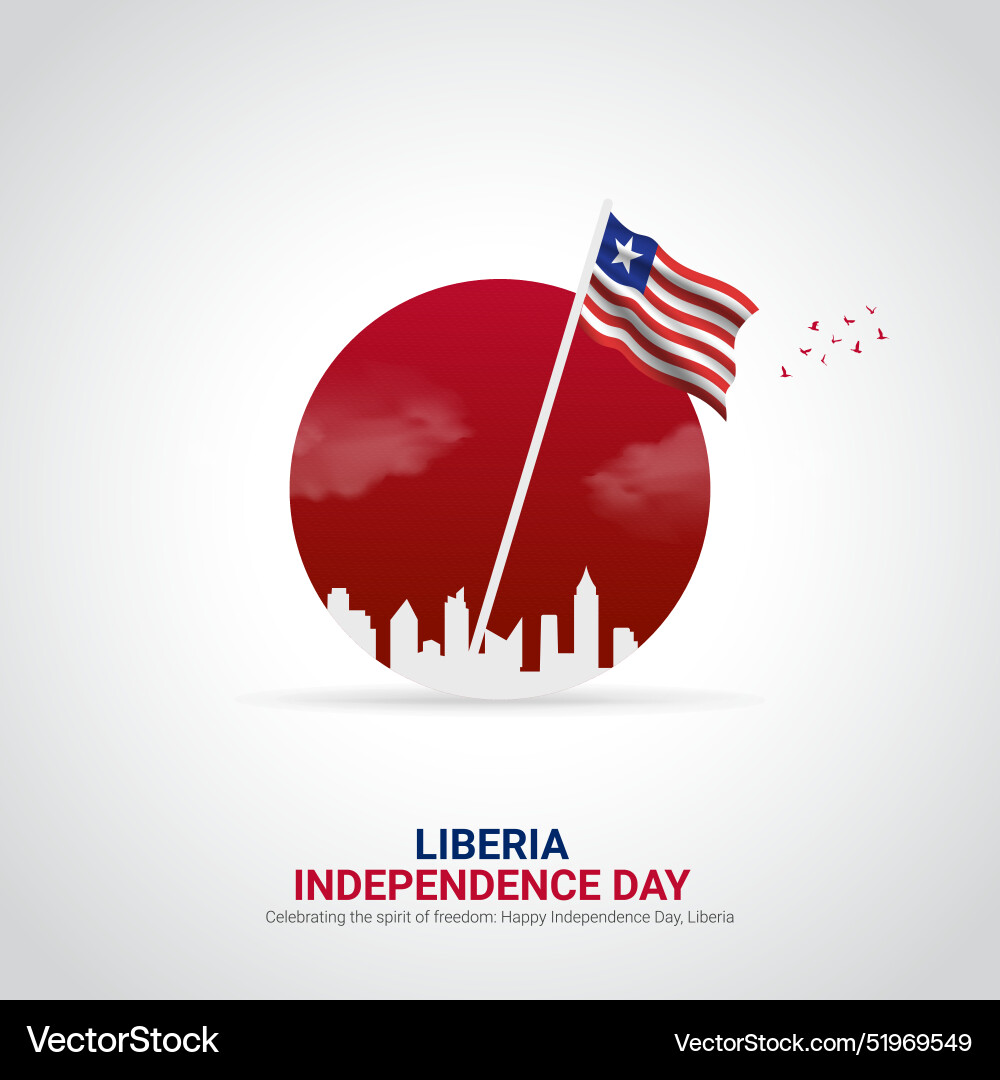 Liberia independence day creative ads design Liberia independence day creative ads design vector image
