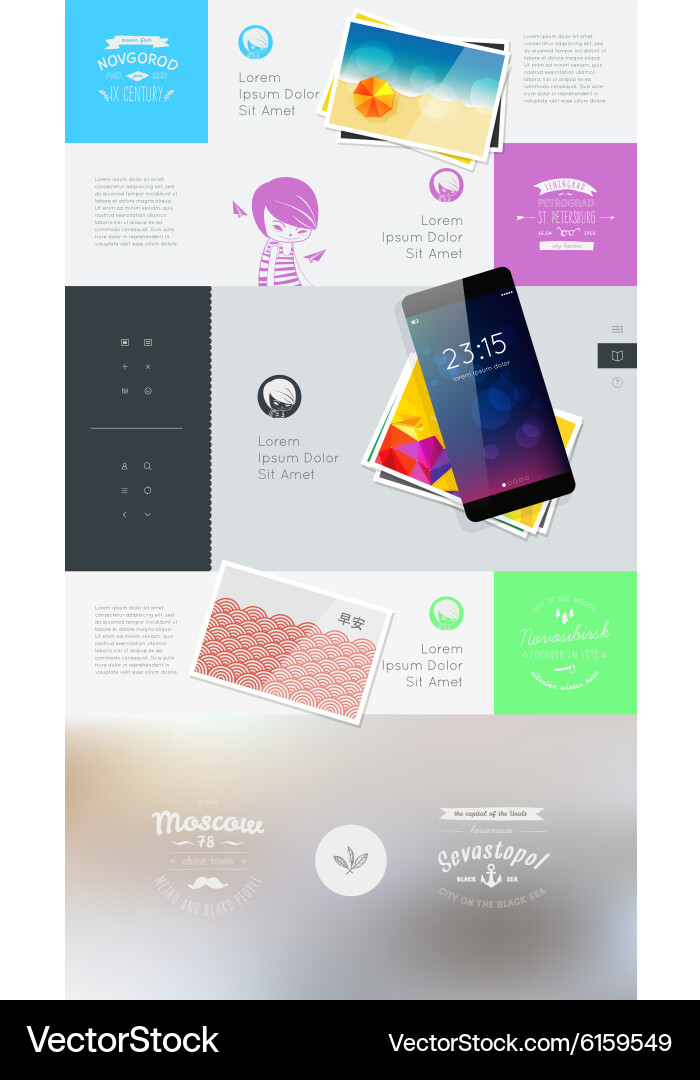 Modern UI Elements - Web & Mobile vector image