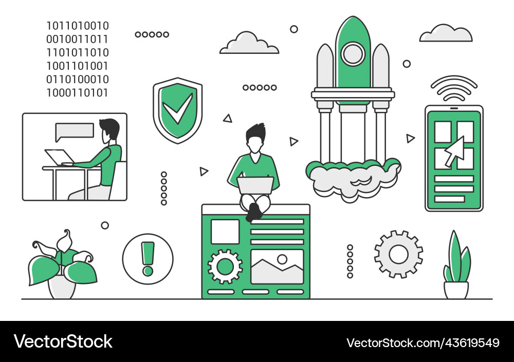 Software Development Team vector image
